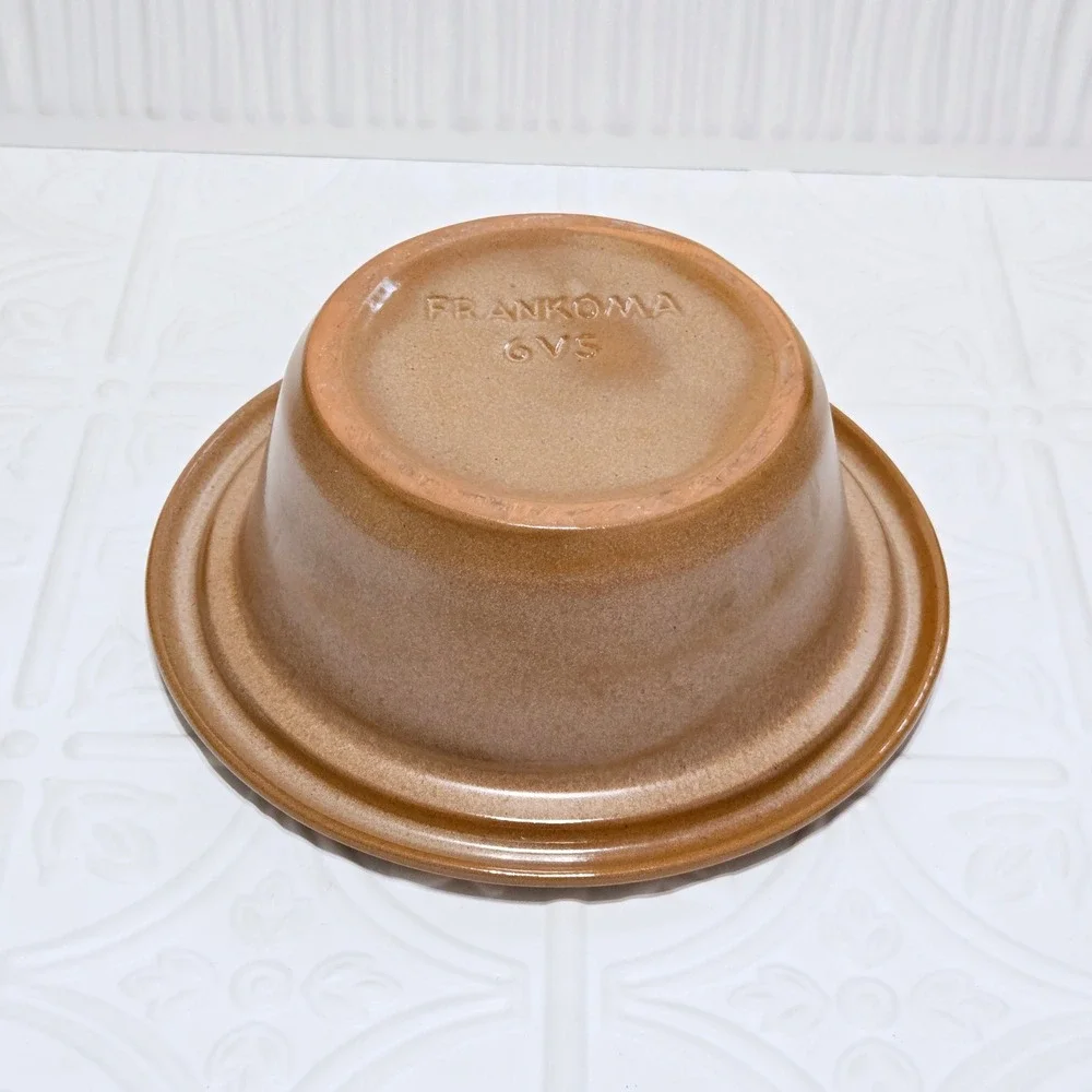 Frankoma Pottery Covered Casserole Dish BRown‎ Tan 6VS